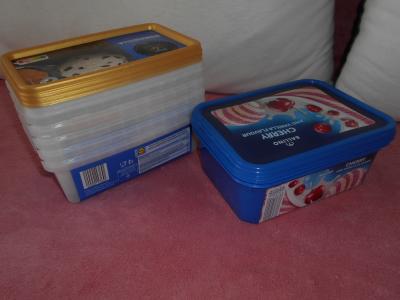 10x 1 L krabička od zmrzliny s víčky