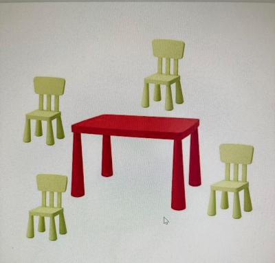 IKEA stůl a židle Mammut