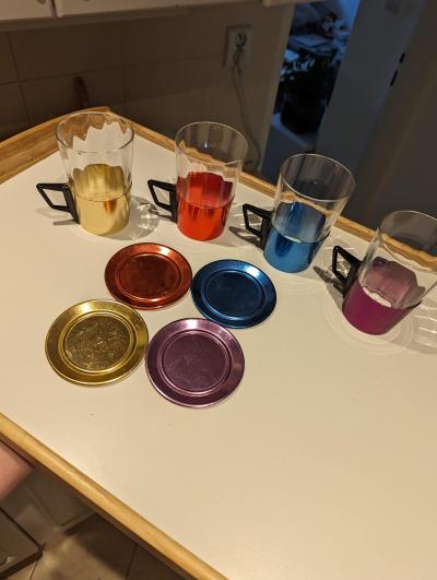 Retro skleničky - barevný set