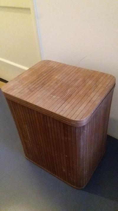 Úložný dřevěný box s vyklápěcím víkem 45x35x53cm