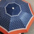 Dámský skládací deštník červenomodrý s pouzdrem