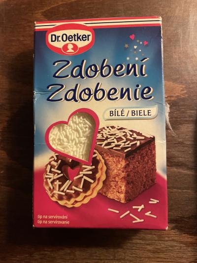 Bílé zdobení Dr. Oetker I.