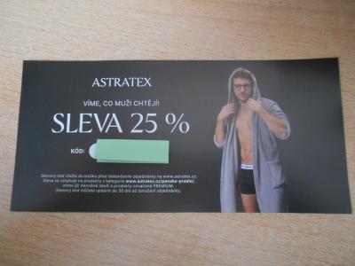 Astratex sleva 25% pánské prádlo