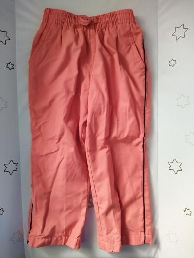 Oranžové šusťákové kalhoty, jaro, vel. 92