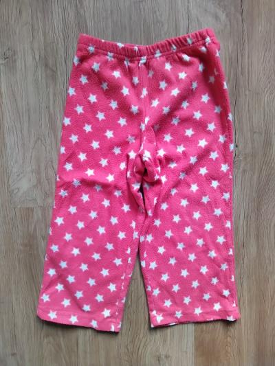 Červené tepláčky/pyžamové kalhoty s hvězdičkama, vel. 92