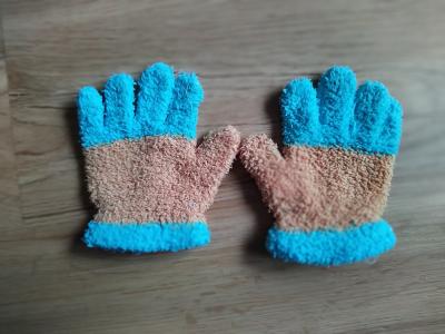 Modro-hnědé rukavičky, cca 2 roky