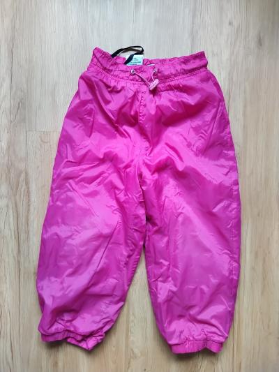 Růžové zateplené kalhoty zima, vel. 98
