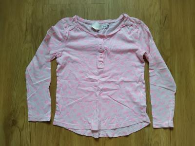růžové tričko s kytičkama, vel. 104/110