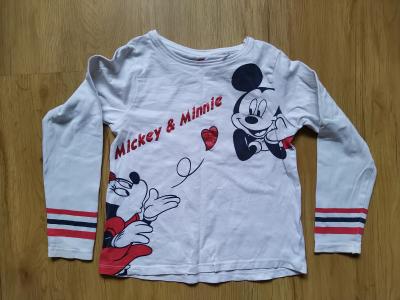 Bílé tričko Mickey a Minnie, vel. 104/110