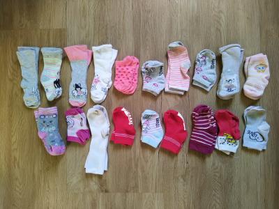Ponožky holčičí, vel. cca 16-19