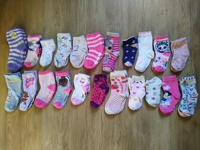 Ponožky holčičí, vel. cca 21-23