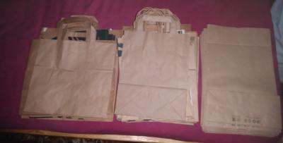 papírové tašky - různé rozměry