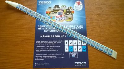 25 samolepek Tesco vajíčka