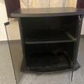 Televizní stolek černý se sklem