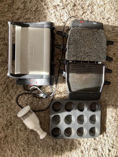 DeLonghi gril, forma na muffin, ecg raclette gril,