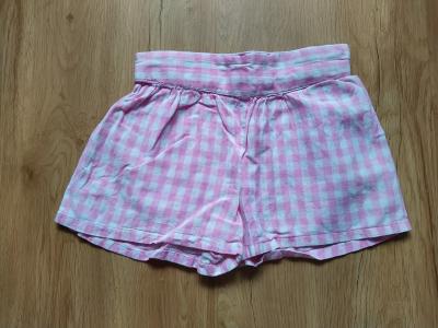 Růžové kostičkované šortky, vel. 86