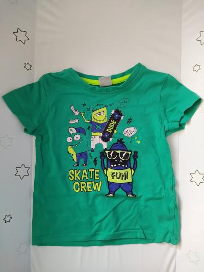 Zelené tričko skate crew, vel. 86