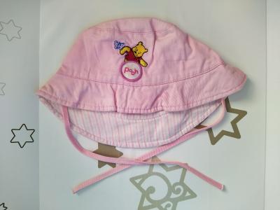 Růžový klobouček Medvídek Pú, vel. 1-2 roky