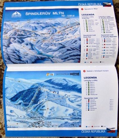 Mapy lyžařských středisek