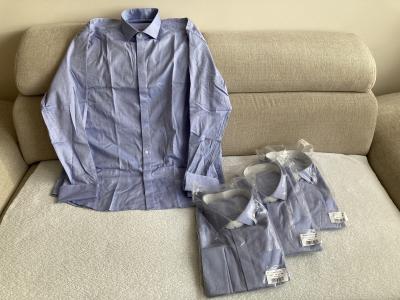 4 ks modré/nové pánské košile vel. 46