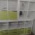 Skříňky kallax Ikea bílé se zelenou