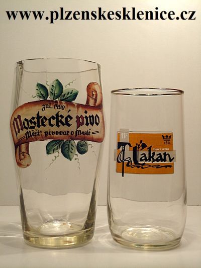SHÁNÍM STARÉ PIVNÍ SKLENICE, PŮLLITRY, TŘETINKY