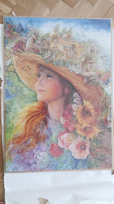 Puzzle obraz Dívka, 50x70 cm. Zarámováno ve skle.
