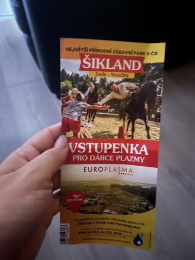 Vstupenka do Šiklandu pro dárce v Europlasmě