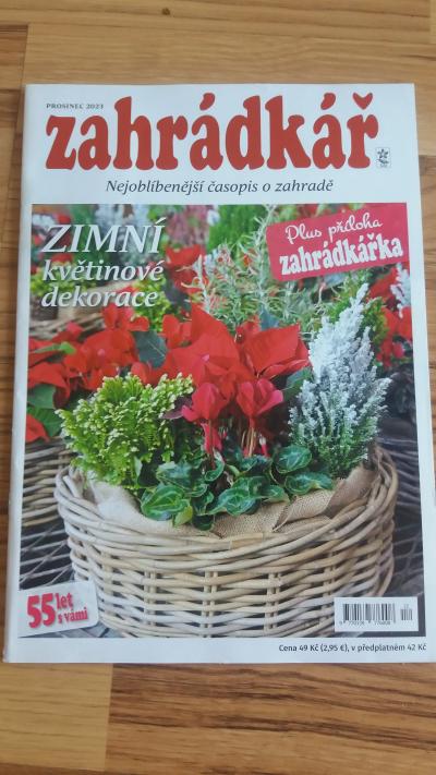 ZAHRÁDKÁŘ - téma zimní dekorace, atd. 12/2023 NOVÝ