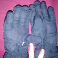 Modré šusťákové rukavice - vel. 8 1/2