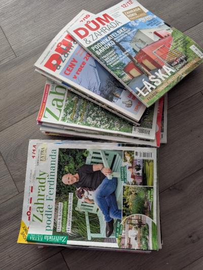 Stará vydání časopisů o zahradě