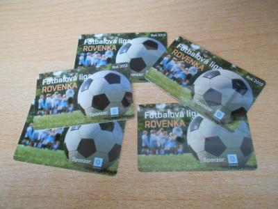 Fotbalové kartičky plast velikost platebních karet