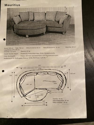 Vínová pohovka s odnimatelnou částí