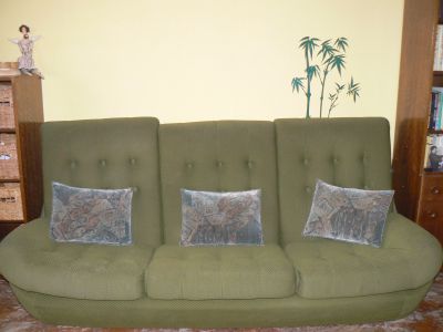 Retro sedací souprava - zelená 