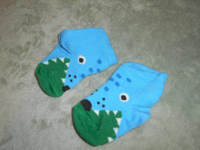 Obrázkové mimi ponožky modré.