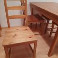 Daruji jídelní stůl a 4 židle (Jokkmokk IKEA)+4 podsedáky