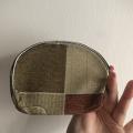 khaki - zeleno - hnědá  taštička na zip