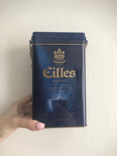 Plechový box od kávy - modrý