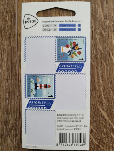 2x mezinarodni znamka z Holandska