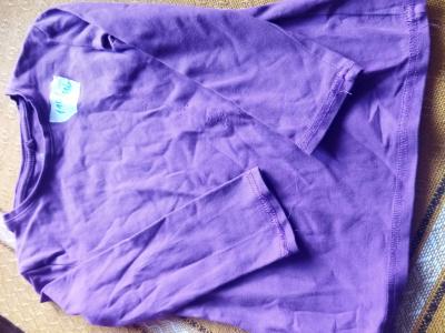 fialové tričko dl.rukáv 110-116