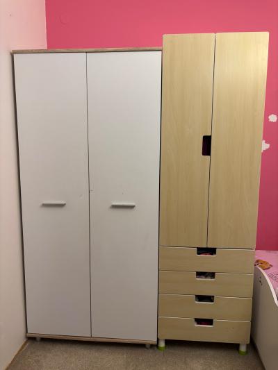Šatní skříně 195x90x55 cm a 201,5x60x51 cm