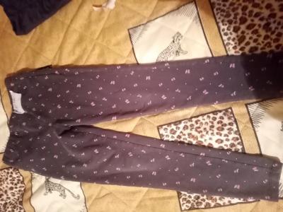 teplé pružné kalhoty 128