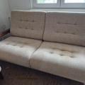 Daruji velice pohodlný světlý gauč + 2 křesla + 2 taburetky