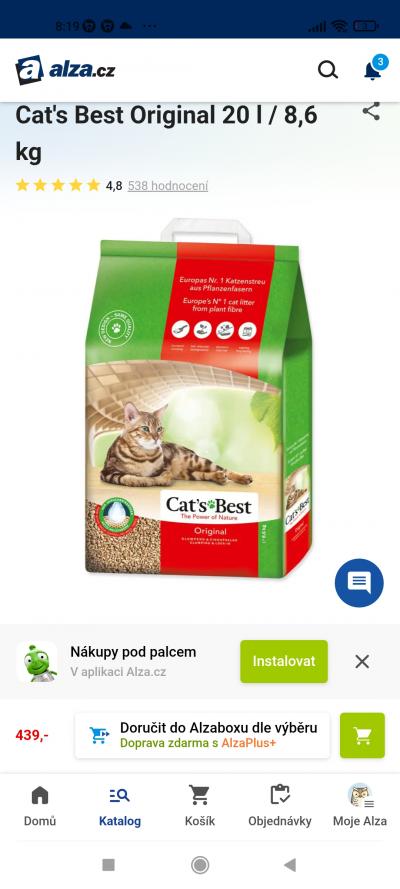 Podestýlku pro kočku