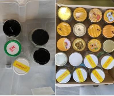 Sklenice od medu, kokosového oleje, a pod.