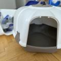 Rohová krytá toaleta pro kočky - 3 kusy