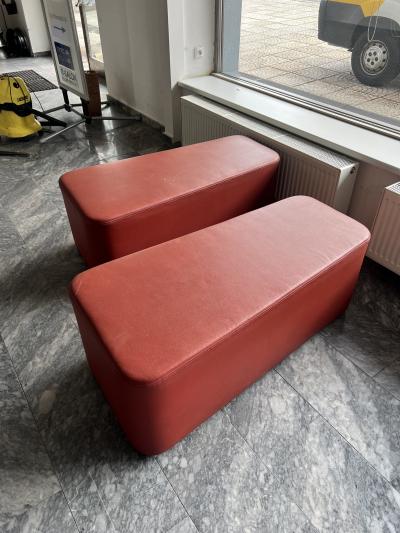 Sedací taburet, červený 2ks