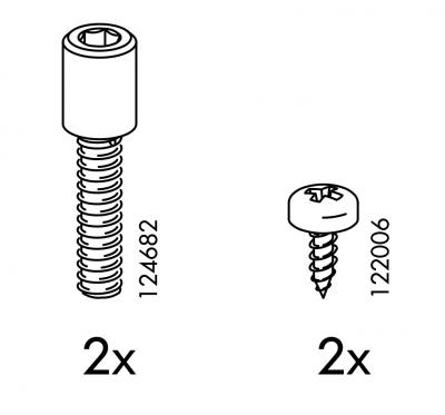 IKEA šroubky do stojanu MULIG