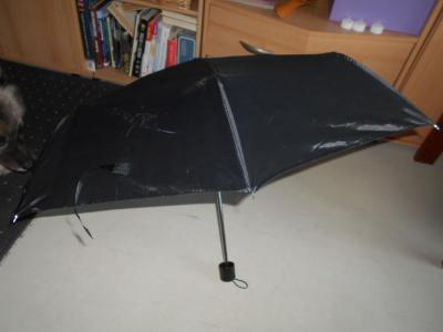 Černý deštník skládací