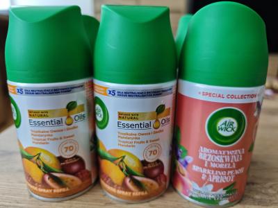 6× náhradní náplň Air Wick Freshmatic, mandarinka & broskev